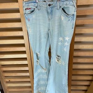 Free People Raw Hemmed Flare Jeans